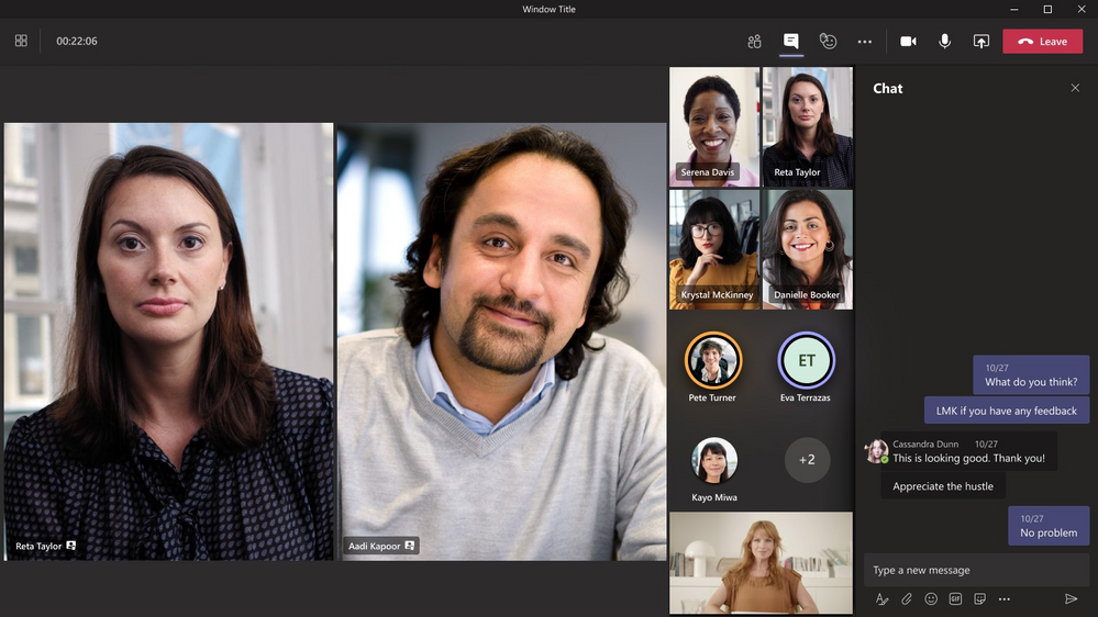 Spotlighting multiple users in a meeting in Microsoft Teams
