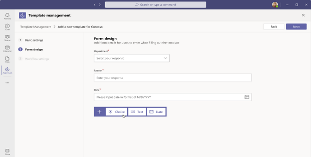 Approval Templates in Microsoft Teams